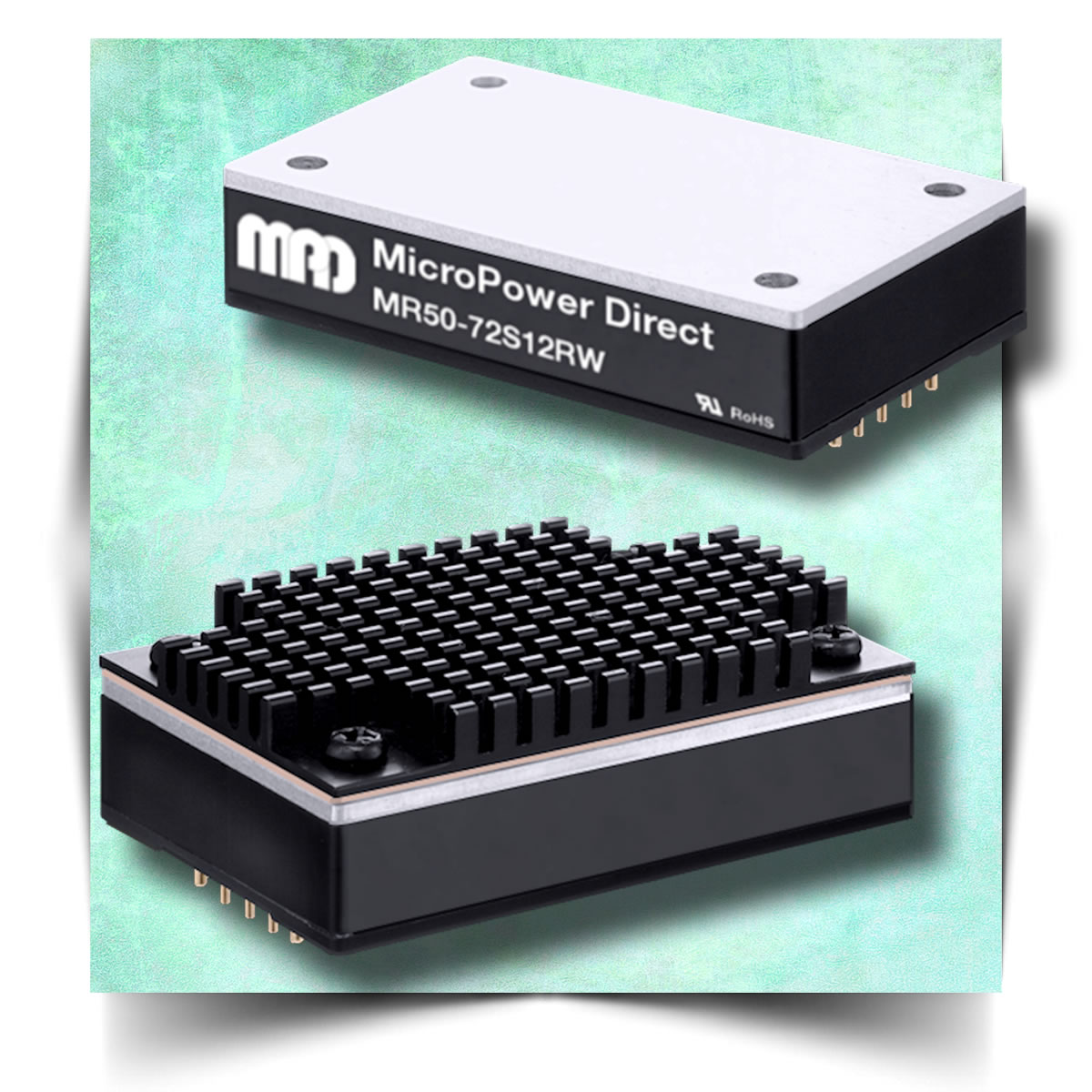 MicroPower Direct offers compact, wide-input, 50W railway DC/DC converters